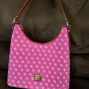 Fuschia Dooney and Bourke Hobo bag